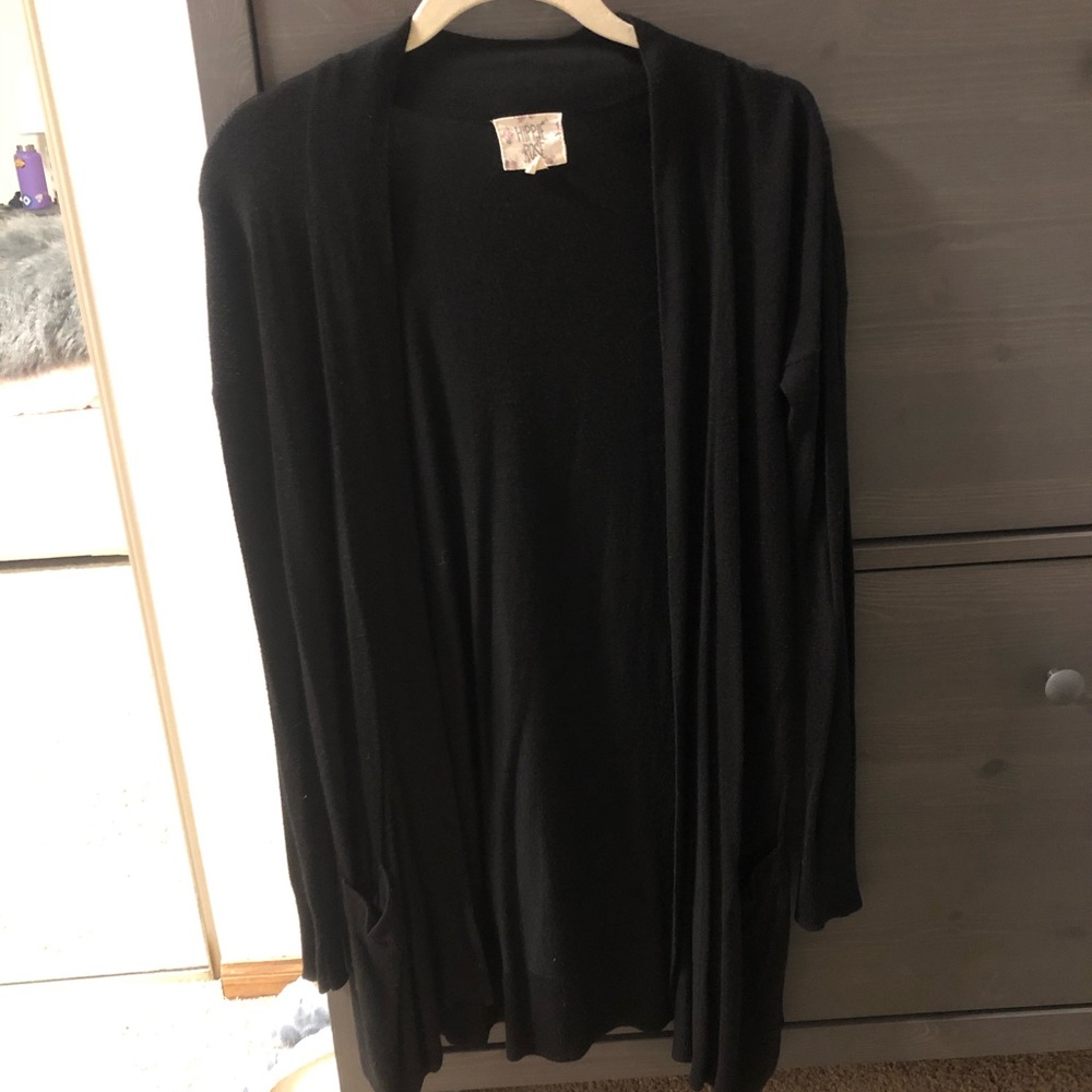 Black Cardigan with Pockets